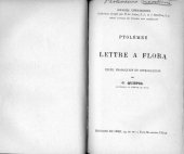 book Ptolémée La lettre à Flora