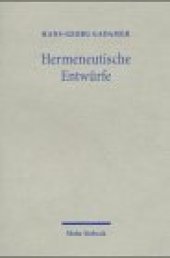 book Hermeneutische Entwürfe. Vorträge und Aufsätze  