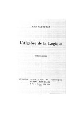 book L'algèbre de la logique  