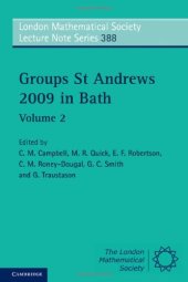 book Groups St Andrews 2009 in Bath: Volume 2