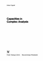 book Capacities in Complex Analysis (Aspects of Mathematics)  