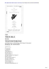 book The Trouble With Testosterone: And Other Essays On The Biology Of The Human Predicament  