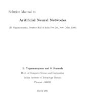 book Instructors Solution Manual to Artificial Neural Networks  