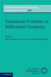 book Variational Problems in Differential Geometry