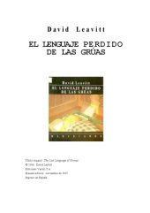 book El Lenguaje Perdido de La Gruas  