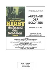 book Aufstand der Soldaten. Roman des 20. Juli 1944  