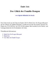 book Das Glück der Familie Rougon (Bd.1)  