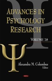 book Advances in Psychology Research, Vol. 78  