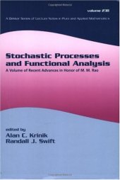 book Stochastic processes and functional analysis: A volume in honor of M.M. Rao