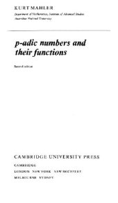 book p-adic numbers and their functions