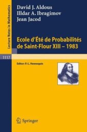 book Ecole d'Ete de Probabilites de Saint-Flour XIII 1983