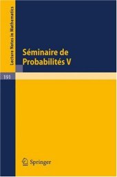 book Seminaire de Probabilites V Universite de Strasbourg