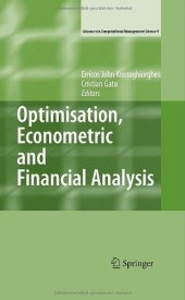 book Optimisation, Econometric and Financial Analysis