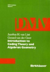 book Introduction to coding theory and algebraic geometry