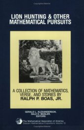 book Lion hunting & other mathematical pursuits: a collection of mathematics, verse, and stories