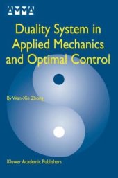 book Duality System in Applied Mechanics and Optimal Control