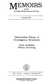 book Deformation theory of pseudogroup structures