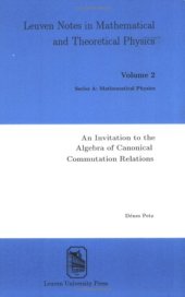 book An Invitation to the Algebra of Canonical Commutation Relations