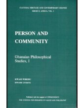 book Person and community: Ghanaian philosophical studies I  