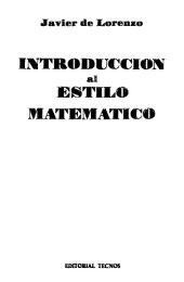 book Introduccion al estilo matemático  