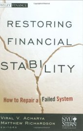 book Restoring Financial Stability: How to Repair a Failed System (Wiley Finance)  