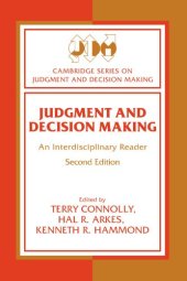 book Judgment and Decision Making: An Interdisciplinary Reader (Cambridge Series on Judgment and Decision Making)  