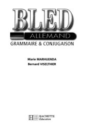 book Bled allemand: grammaire et conjugaison  