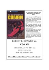 book Conan. Deutsche Erstveröffentlichung (1. Roman der Conan-Saga)  