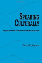 book Speaking Culturally: Explorations in Social Communication  