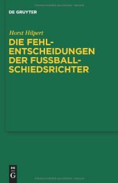 book Die Fehlentscheidungen der Fußballschiedsrichter  