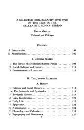 book A Selected Bibliography (1920-1945) of the Jews in the Hellenistic-Roman Period  