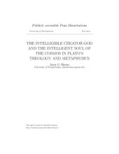 book The intelligible creator-god and the intelligent soul of the cosmos in Plato's theology and metaphysics  