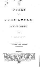 book The Works of John Locke in 9 volumes, vol. 3 (1696)  