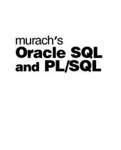 book Murach's Oracle SQL and PL SQL (Training & Reference)  