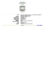 book Computers in Applied Linguistics: An International Perspective (Multilingual Matters)  