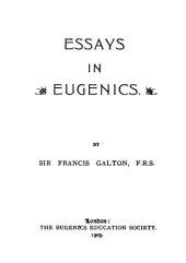 book Essays in Eugenics  