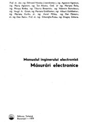 book Manualul inginerului electronist. Măsurări electronice