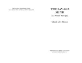 book The Savage Mind  