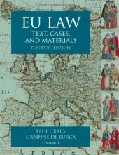 book EU Law: Text, Cases and Materials  