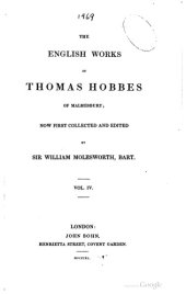 book The English Works of Thomas Hobbes of Malmesbury, Vol. 4