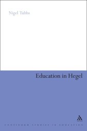 book Education in Hegel  