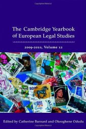 book Cambridge Yearbook of European Legal Studies. Volume 12, 2009-2010