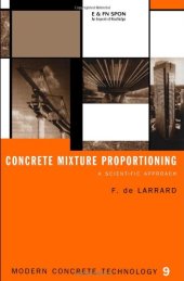 book Concrete mixture proportioning: a scientific approach  