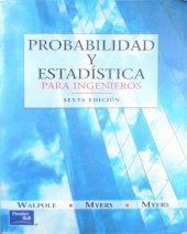 book Probabilidad y Estadistica Para Ingenieros - 6b: Ed  