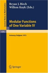 book Modular Functions of One Variable IV