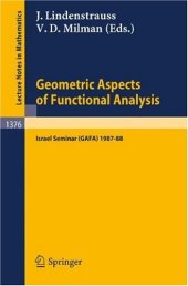 book Geometric Aspects of Functional Analysis