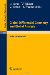 book Global Differential Geometry and Global Analysis: Proceedings of a Conference held in Berlin, 15–20 June, 1990