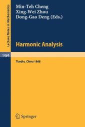 book Harmonic analysis: proceedings of the special program at the Nankai Institute of Mathematics, Tianjin, PR China, March-July, 1988