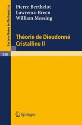 book Theorie de Dieudonne Cristalline II