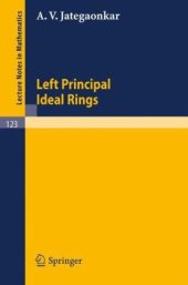 book Left principal ideal rings